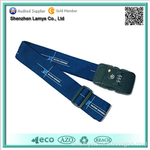 Custom Polyester Travel Luggage Belt with Lock